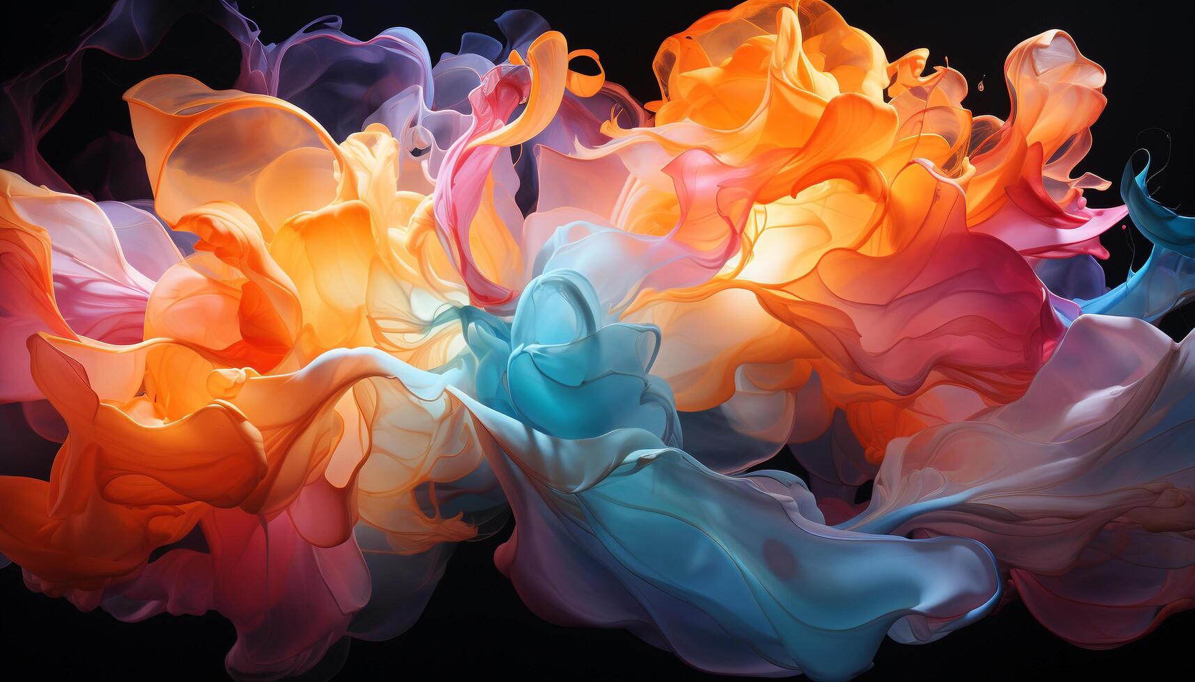 AI generated Abstract colors in nature create vibrant floral beauty generated by AI photo