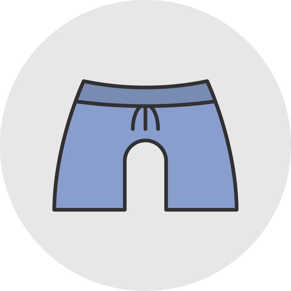 Boxer Line Filled Light Circle Icon vector