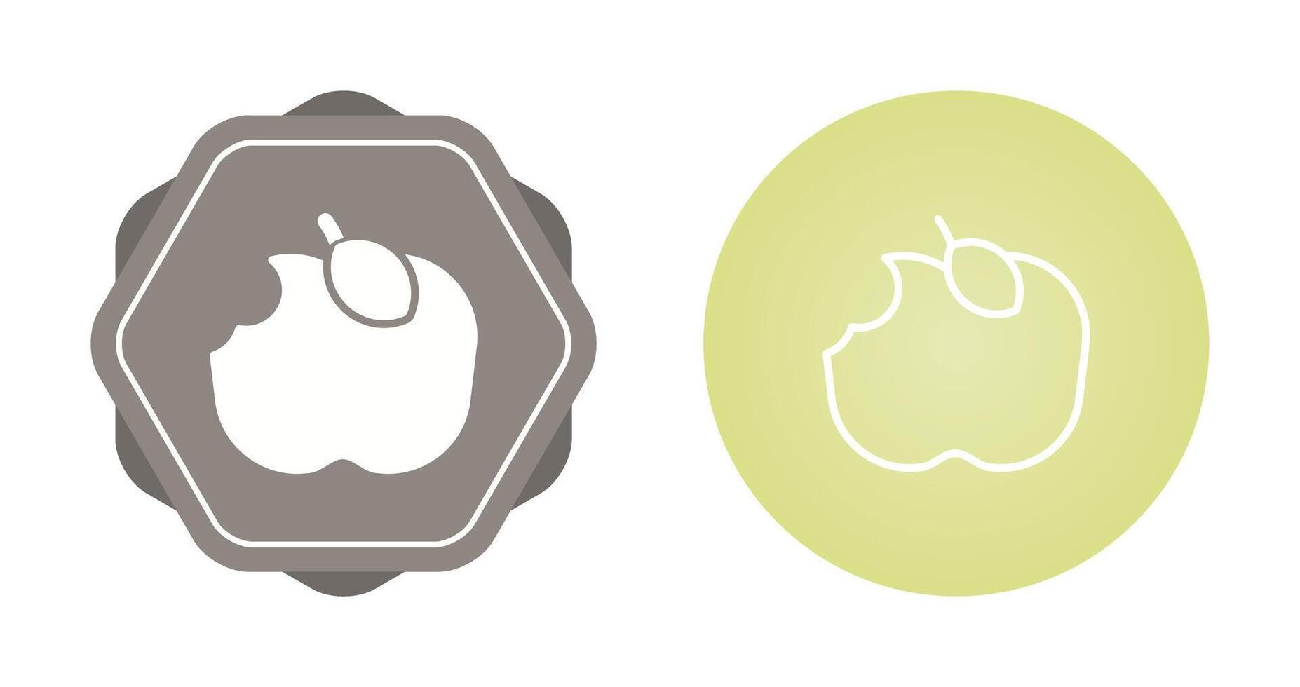 Apple Eaten Vector Icon