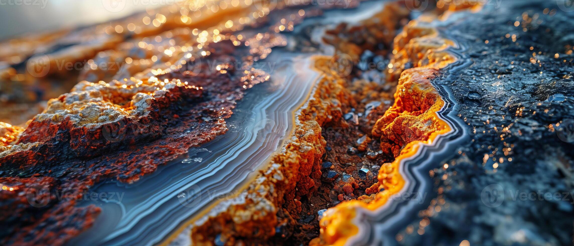 AI generated Agate Rock's Intricate Patterns photo