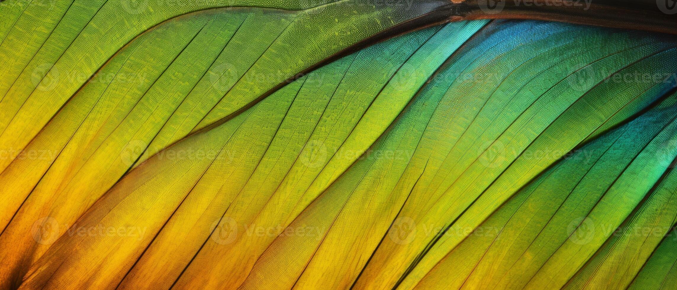 AI generated close-up intricate details of the butterfly wings photo