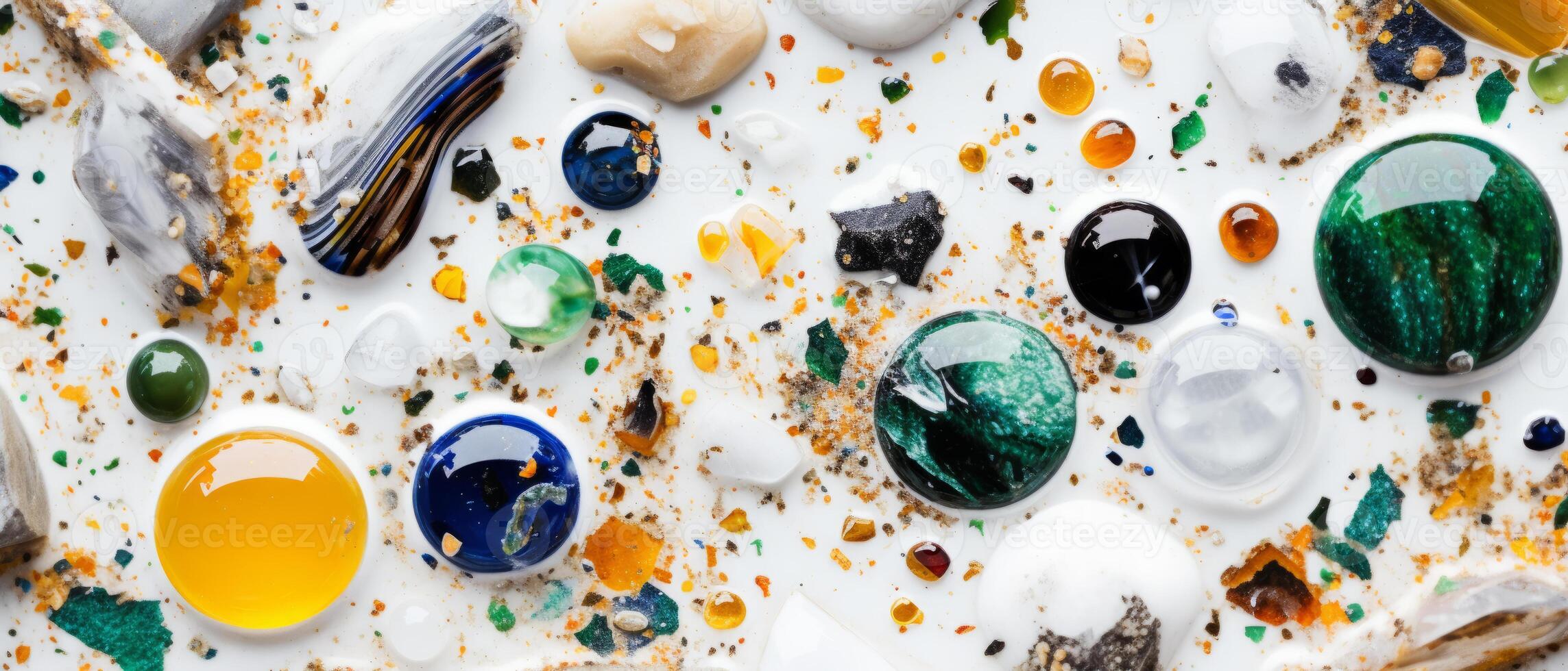 AI generated Colorful Marbles and Stones Close-up photo