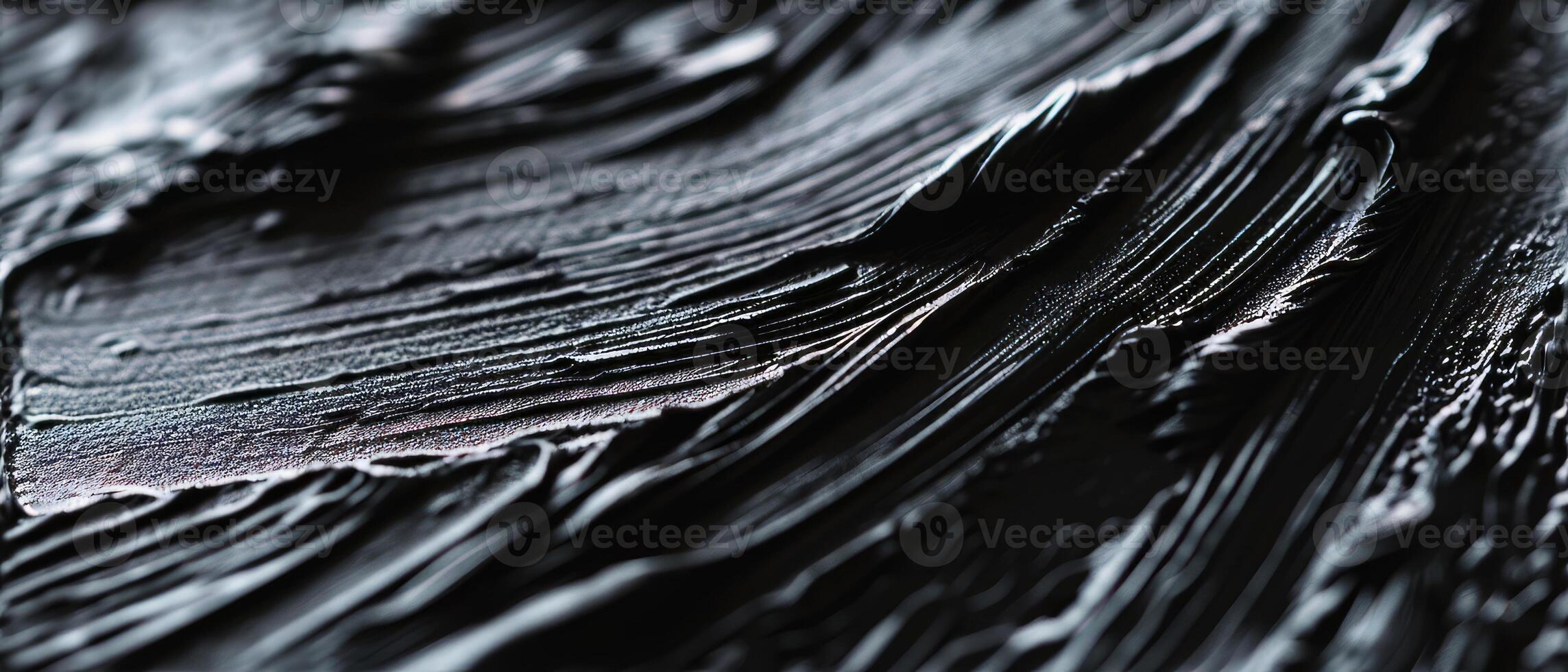 AI generated detailed close up of a textured black paint surface photo