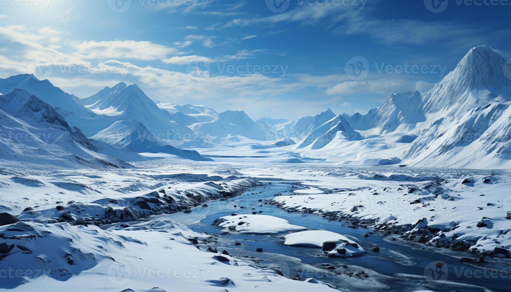 ai generado majestuoso montaña cima, tranquilo escena, belleza en naturaleza generado por ai foto