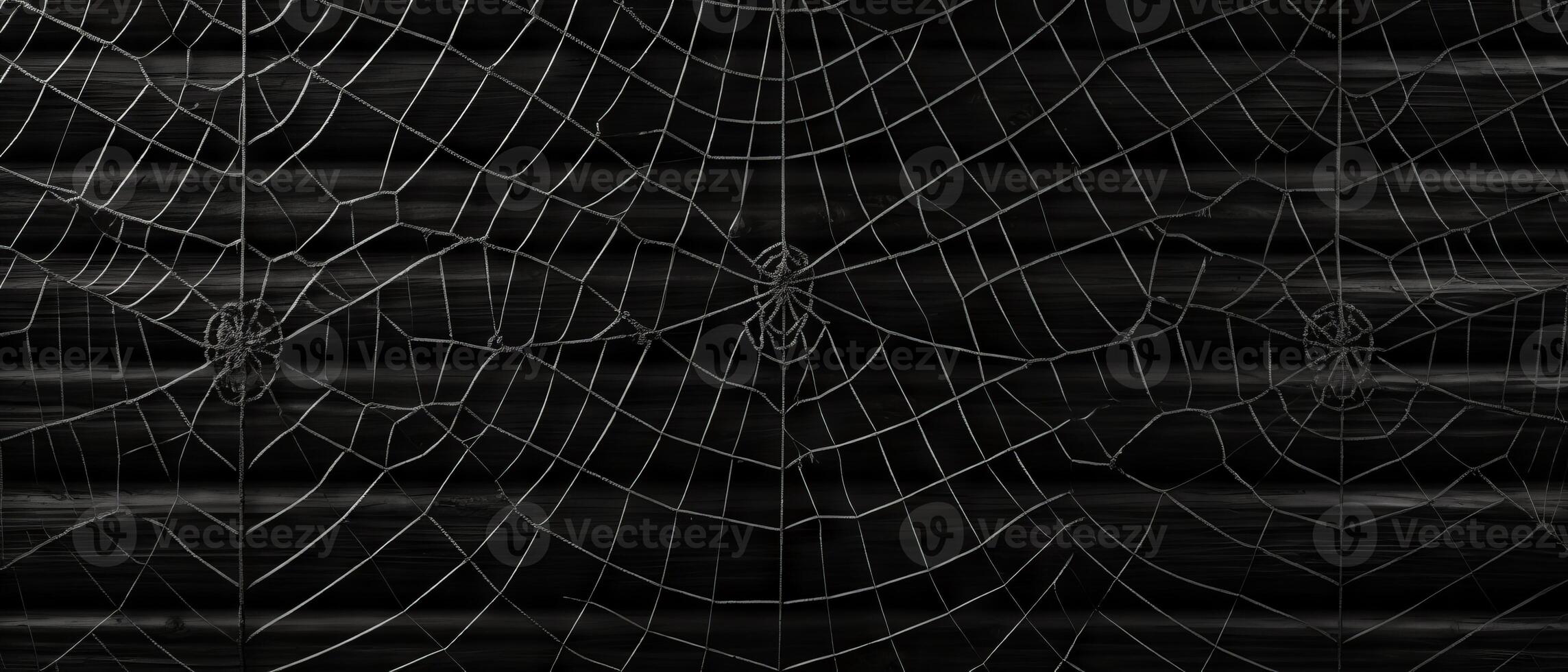 AI generated Abstract Spider Webs on Dark Wood photo