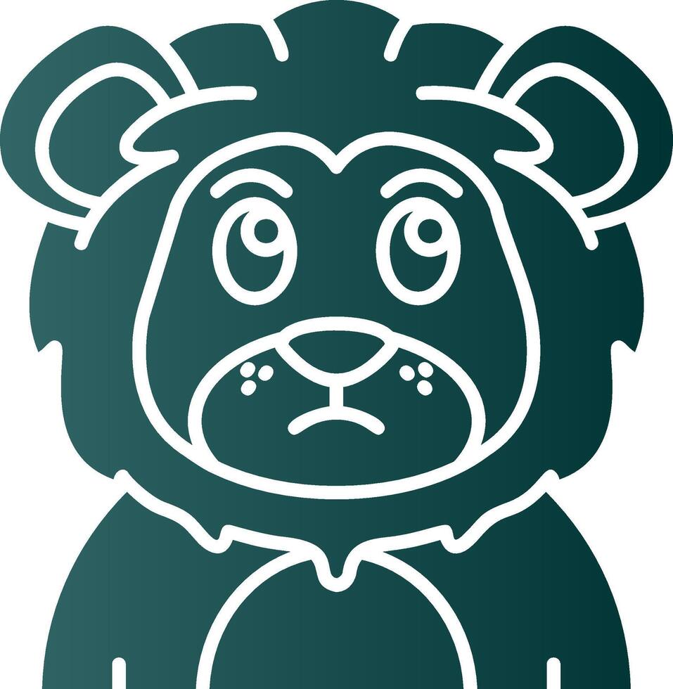 Sad Glyph Gradient Green Icon vector