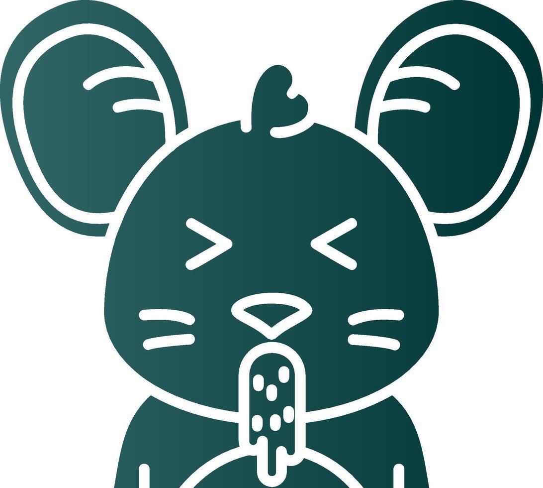 Vomit Glyph Gradient Green Icon vector