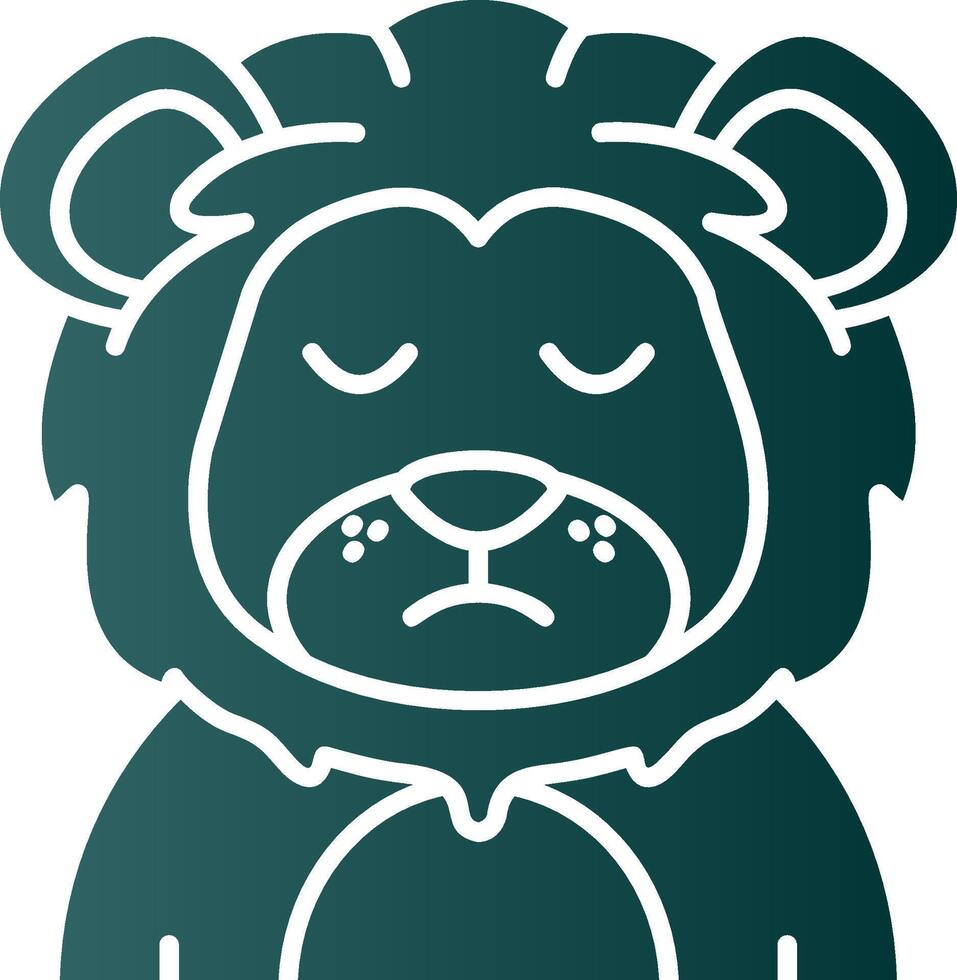 Sad Glyph Gradient Green Icon vector