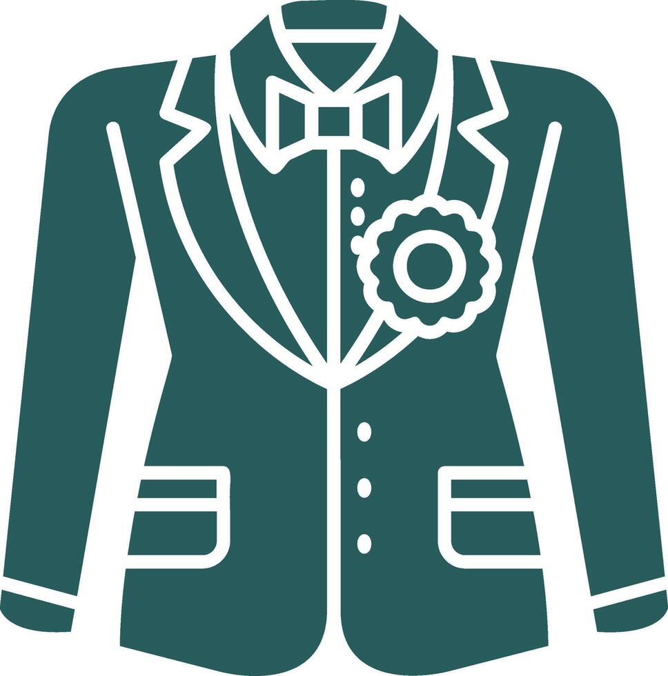 Groom suit Glyph Gradient Green Icon vector
