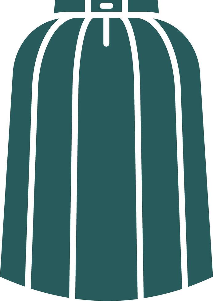Long skirt Glyph Gradient Green Icon vector