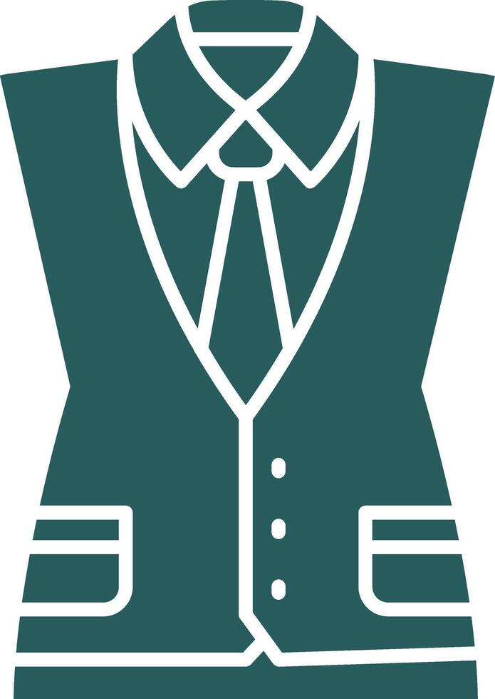 Waistcoat Glyph Gradient Green Icon vector
