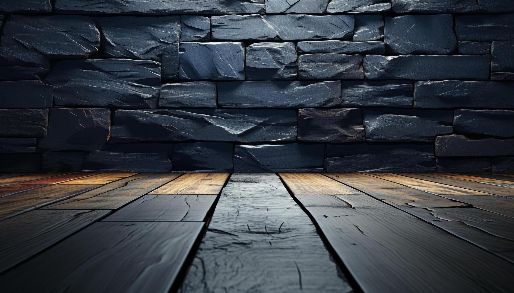 AI generated Abstract pattern on old, weathered wooden wall generated by AI photo