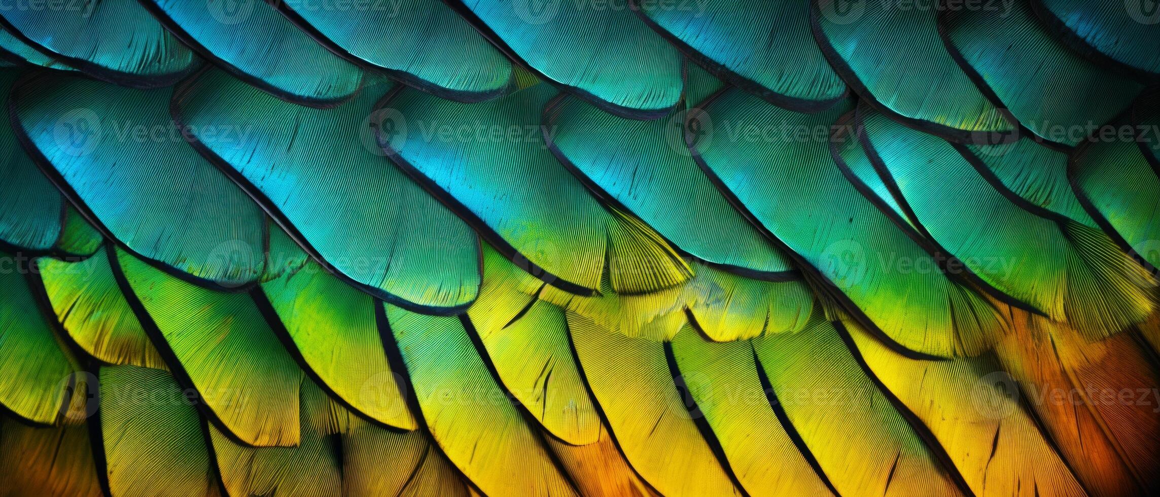 AI generated close-up vibrant butterfly wings pattern photo