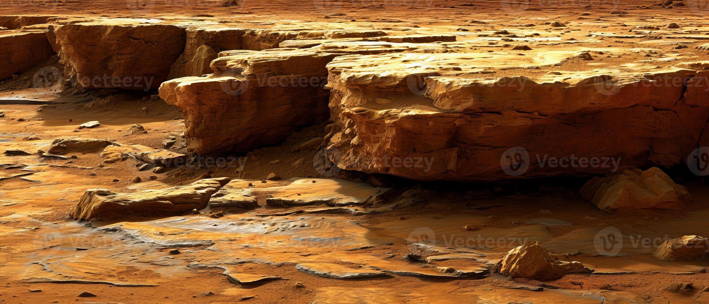 AI generated Majestic Rock Formation in the Heart of the Desert photo