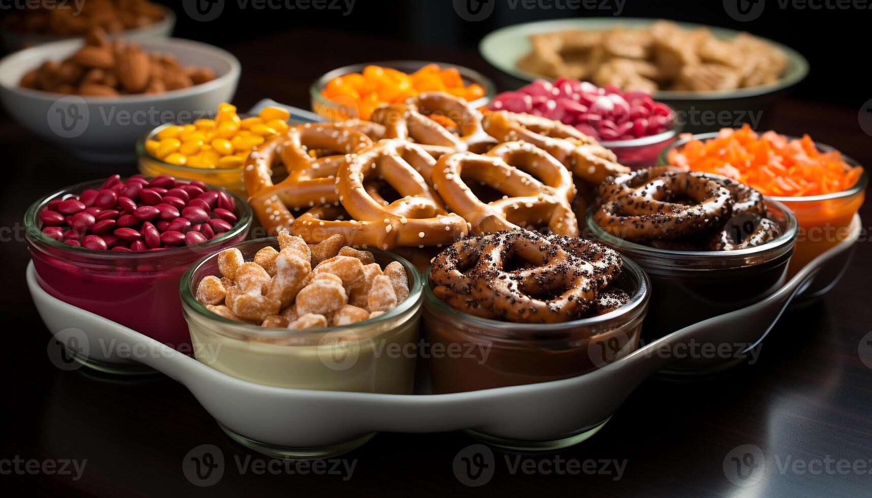 AI generated Gourmet dessert, sweet food, chocolate indulgence, fresh homemade generated by AI photo
