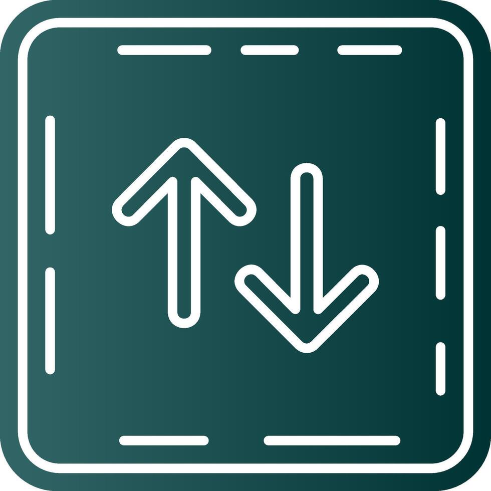 Swap Glyph Gradient Green Icon vector