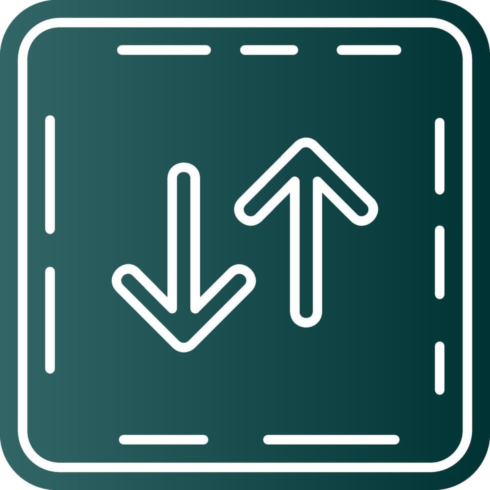 Swap Glyph Gradient Green Icon vector