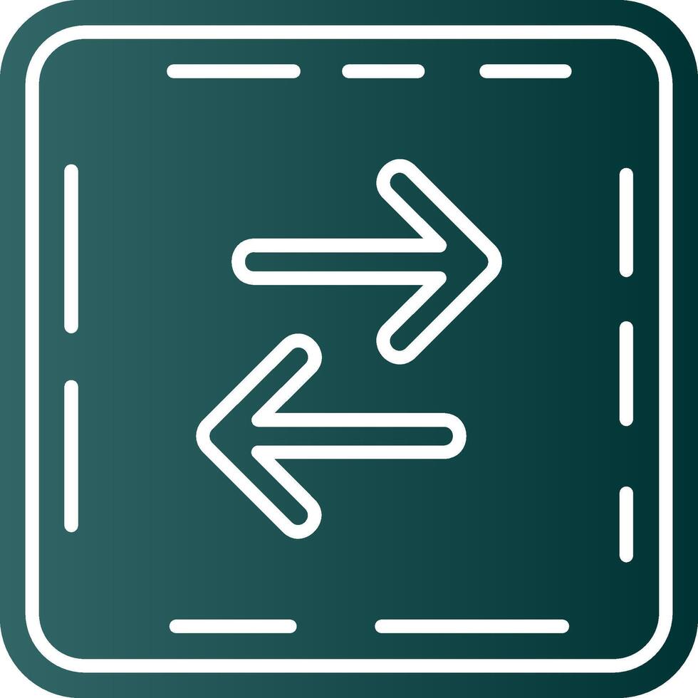 Swap Glyph Gradient Green Icon vector