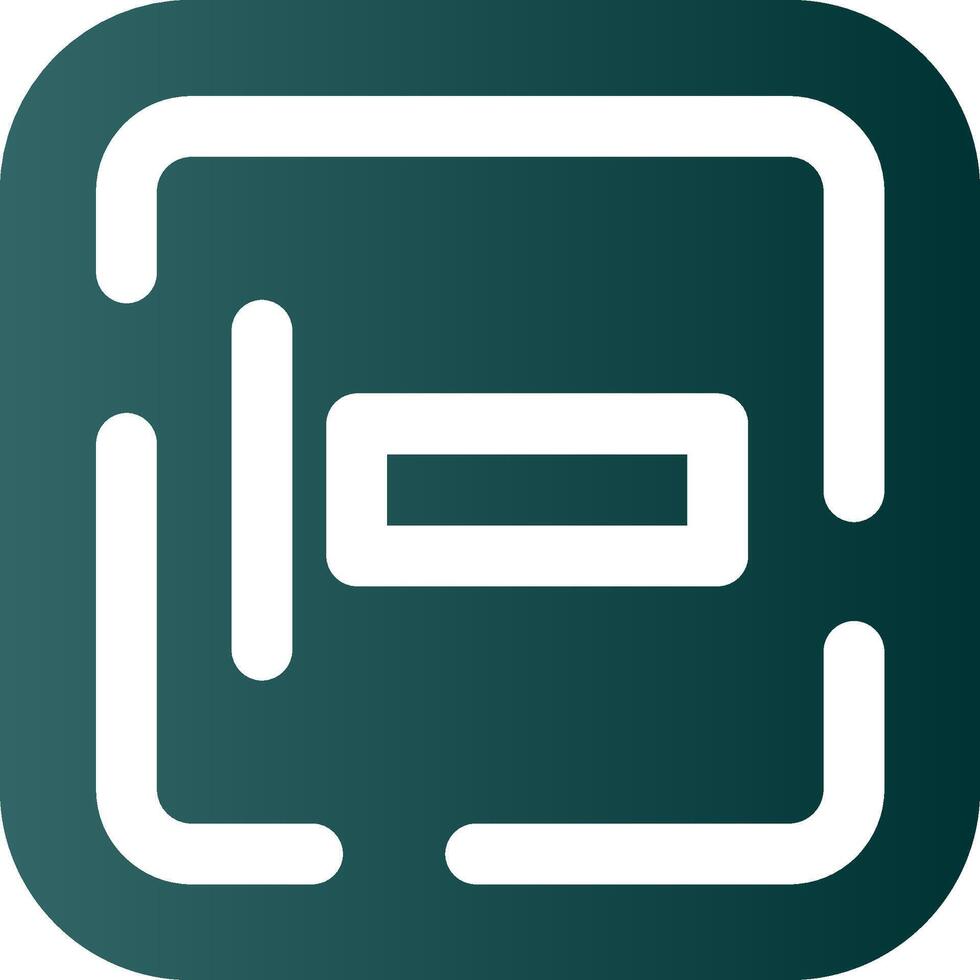 Left allignment Glyph Gradient Green Icon vector