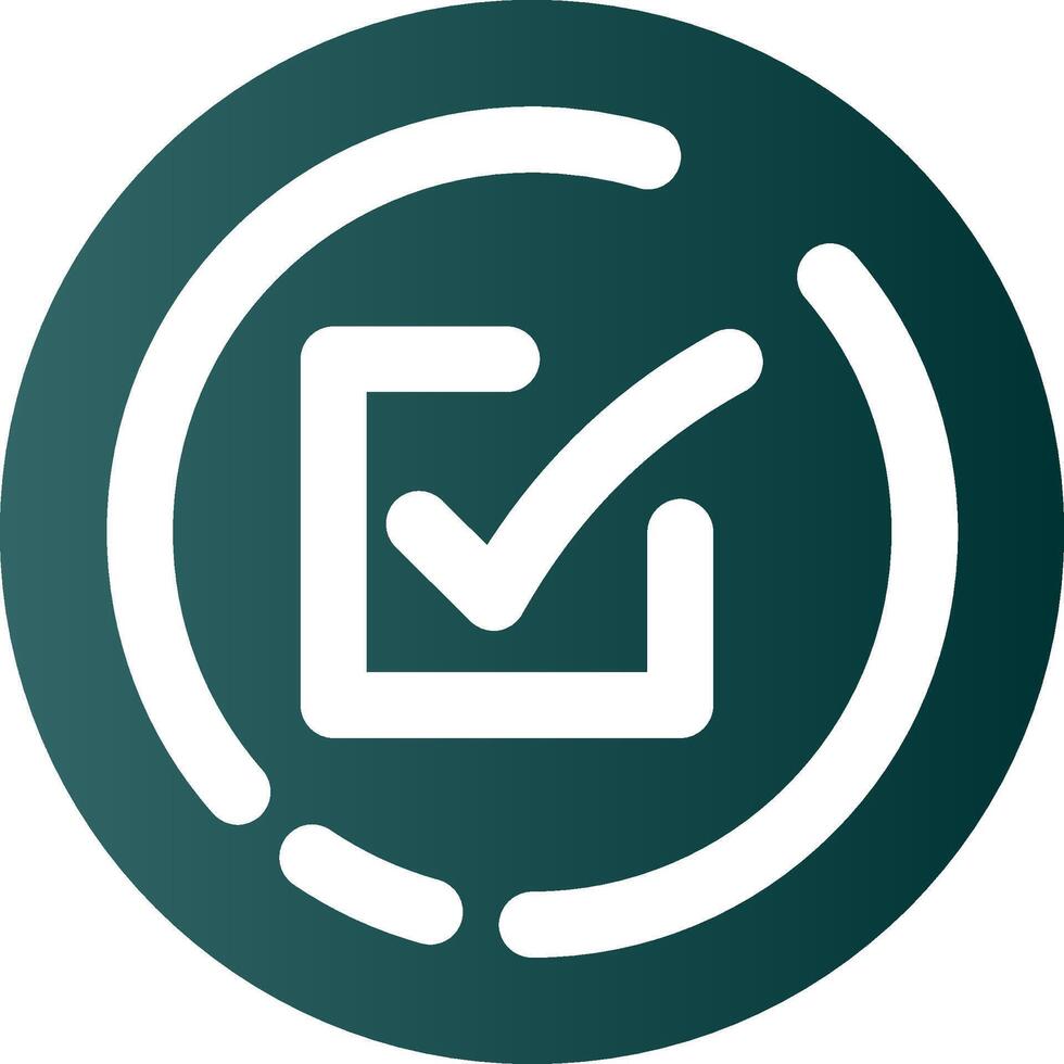 Check box Glyph Gradient Green Icon vector
