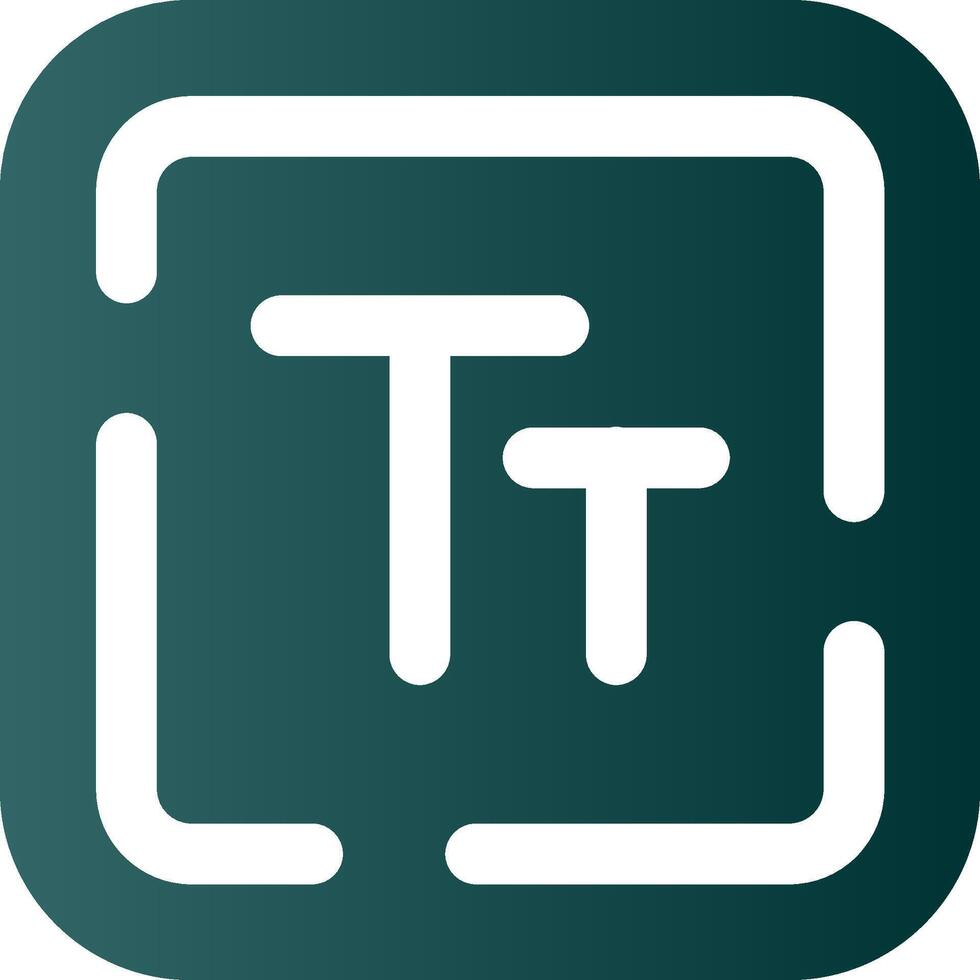 Text size Glyph Gradient Green Icon vector