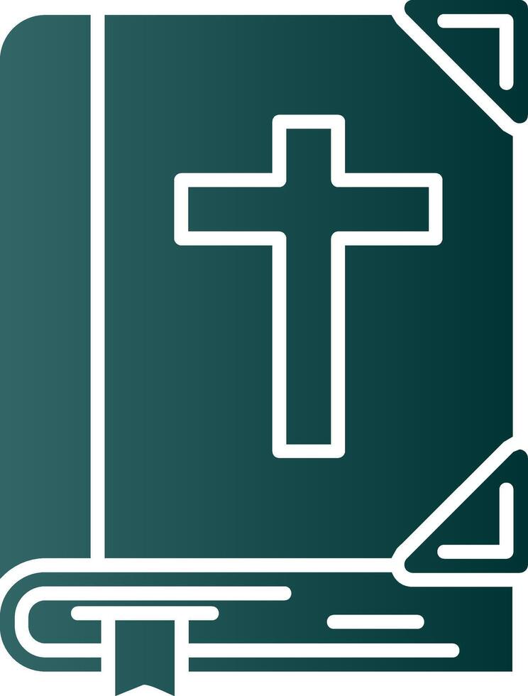 Bible Glyph Gradient Green Icon vector