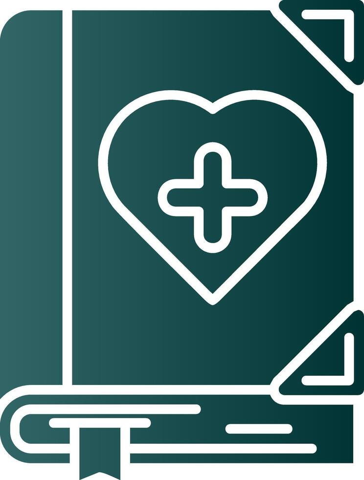 Medical book Glyph Gradient Green Icon vector