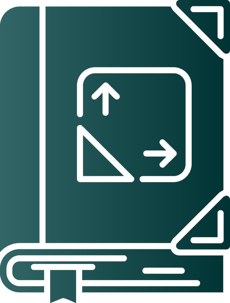 Trigonometry Glyph Gradient Green Icon vector