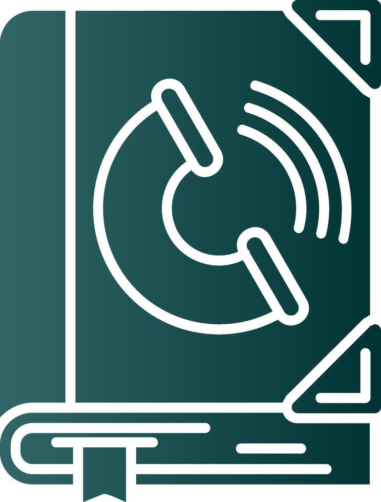Contact Glyph Gradient Green Icon vector
