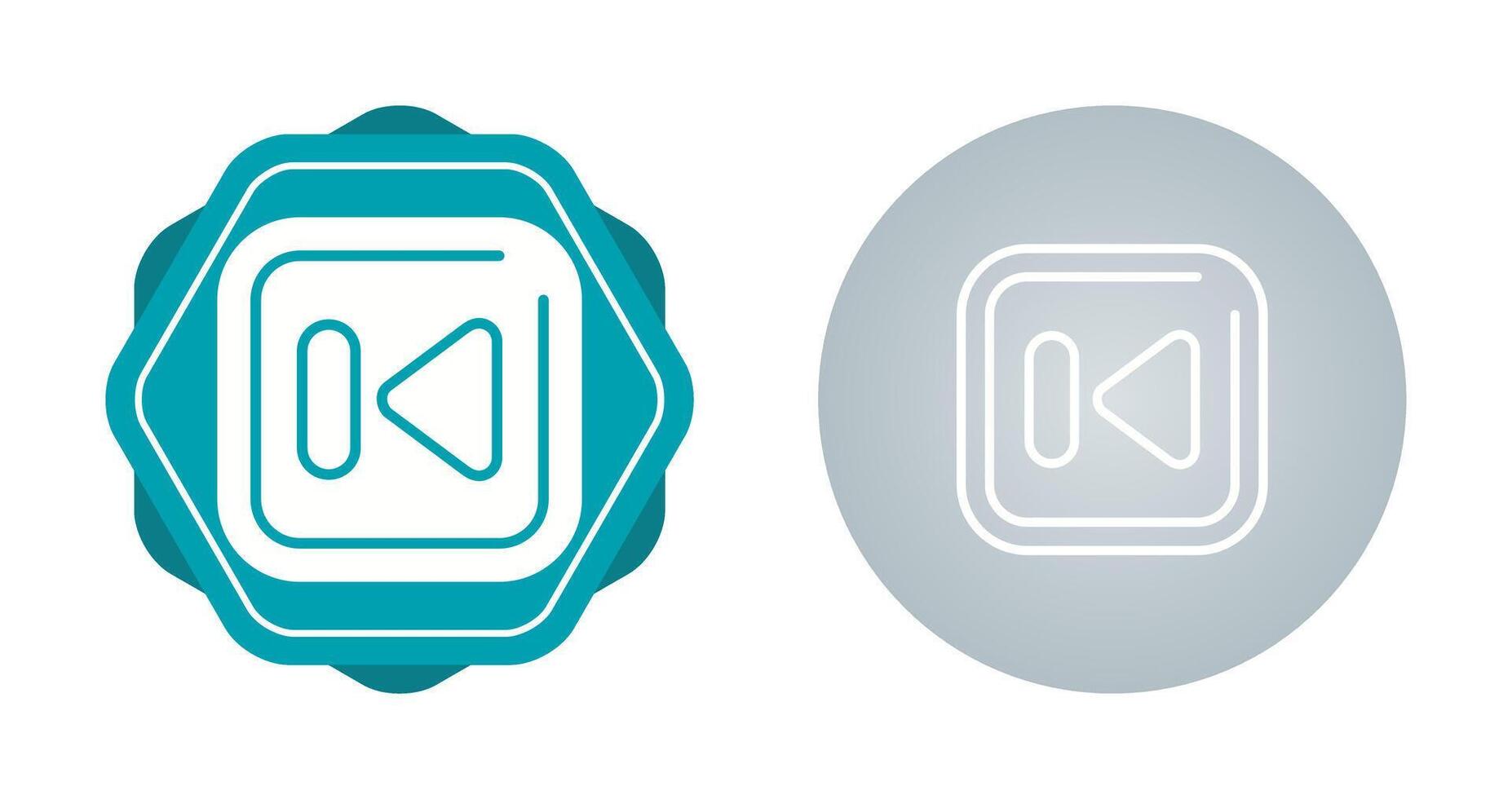 Previous Track Square Vector Icon