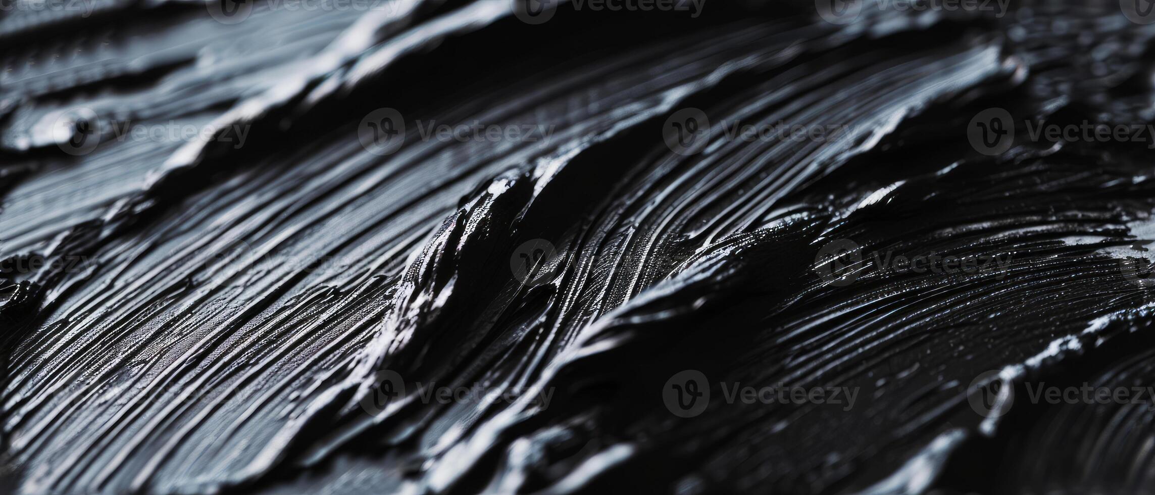 AI generated detailed close up of a textured black paint surface photo