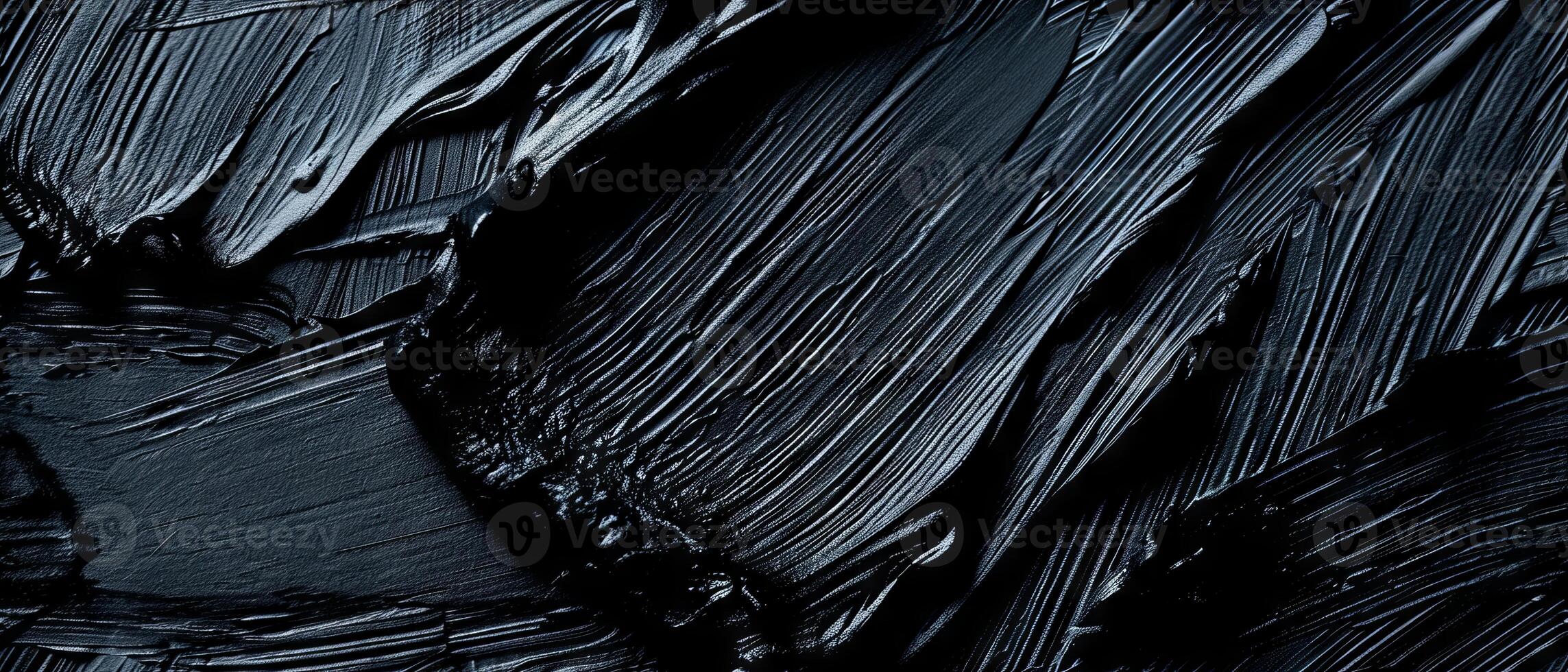 AI generated close-up detailed texture of black paint, highlighting its dark and smooth qualities photo