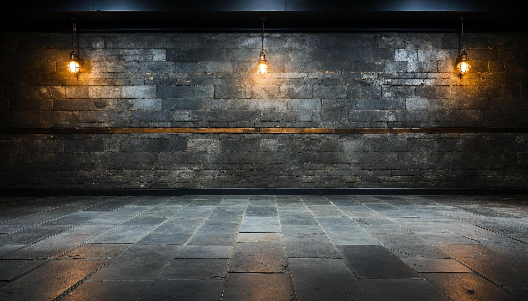 AI generated Empty modern apartment with bright clean concrete flooring generated by AI photo
