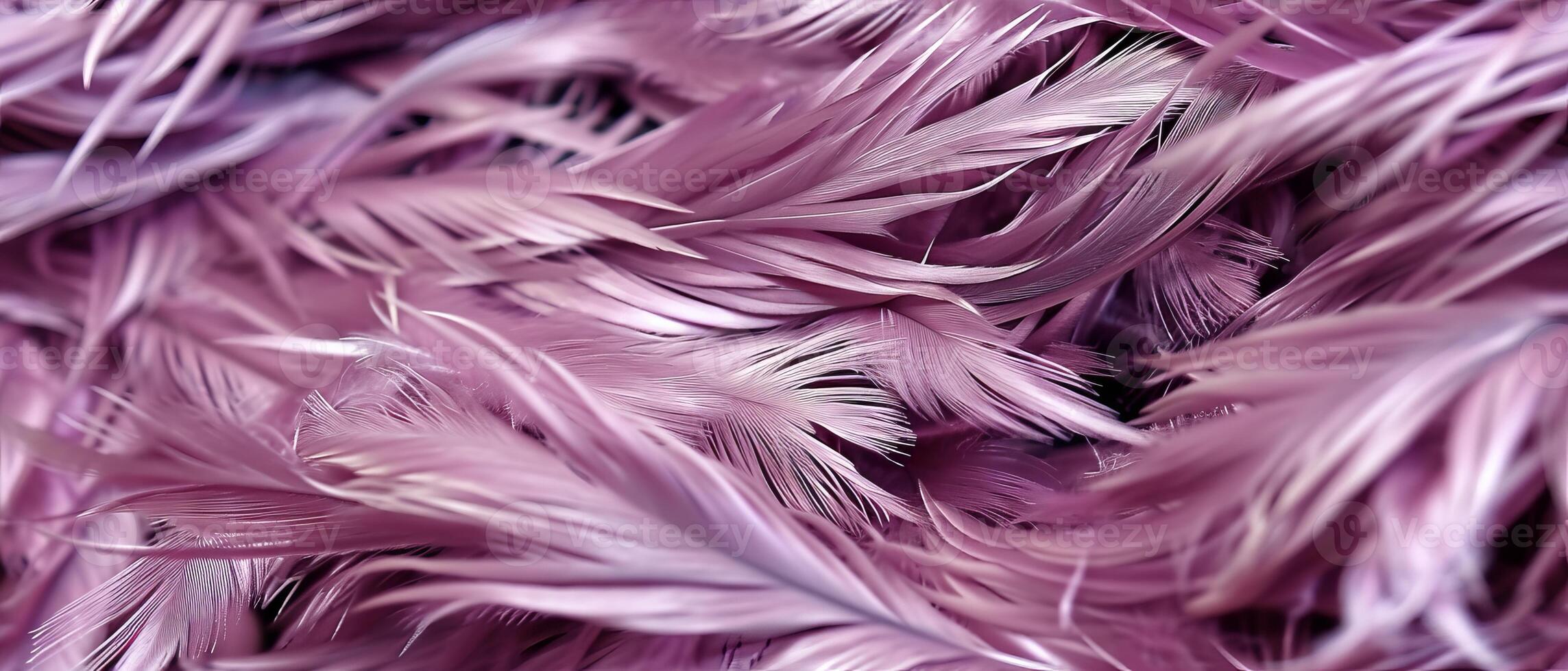 AI generated Close Up of Purple Feathers photo