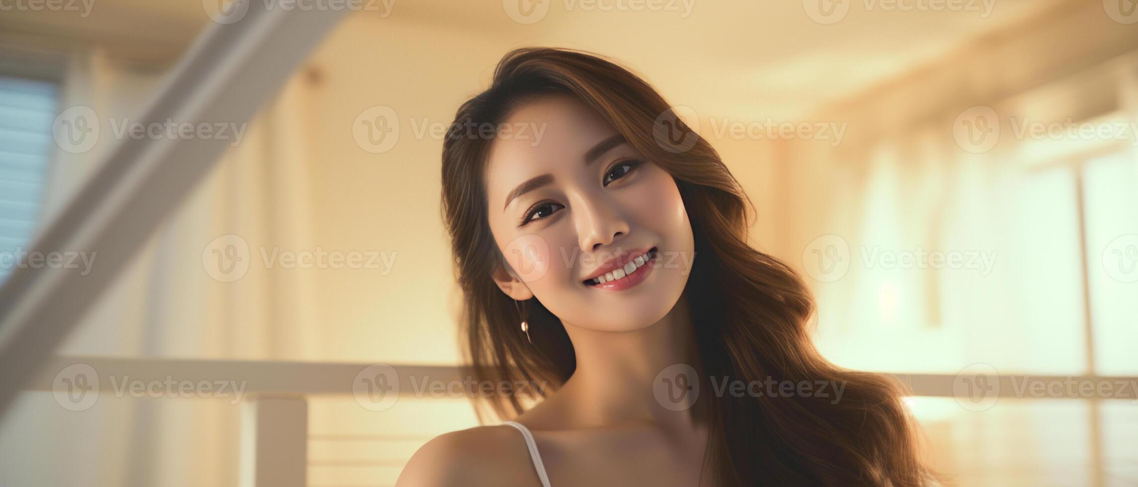 AI generated Radiant Beauty in Morning Light photo
