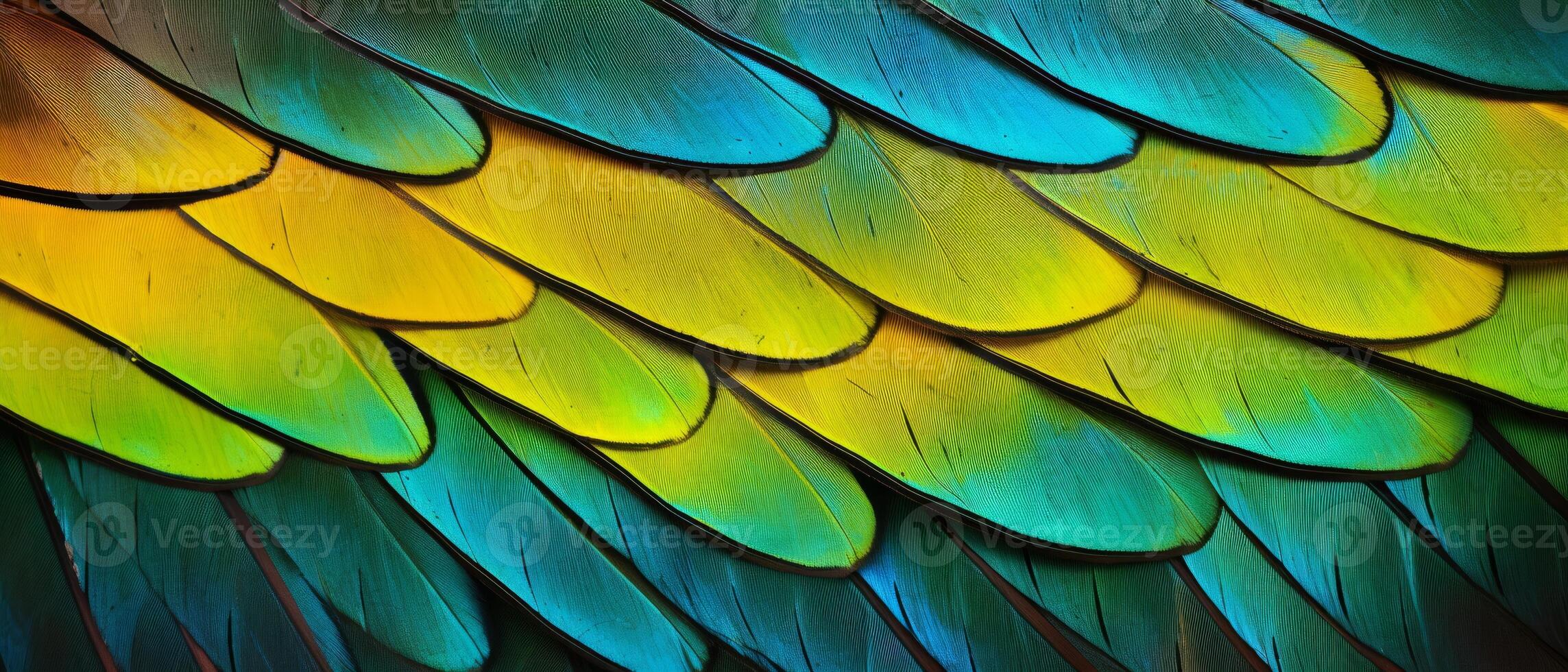 AI generated Colorful detailed close-up of a butterfly wings photo