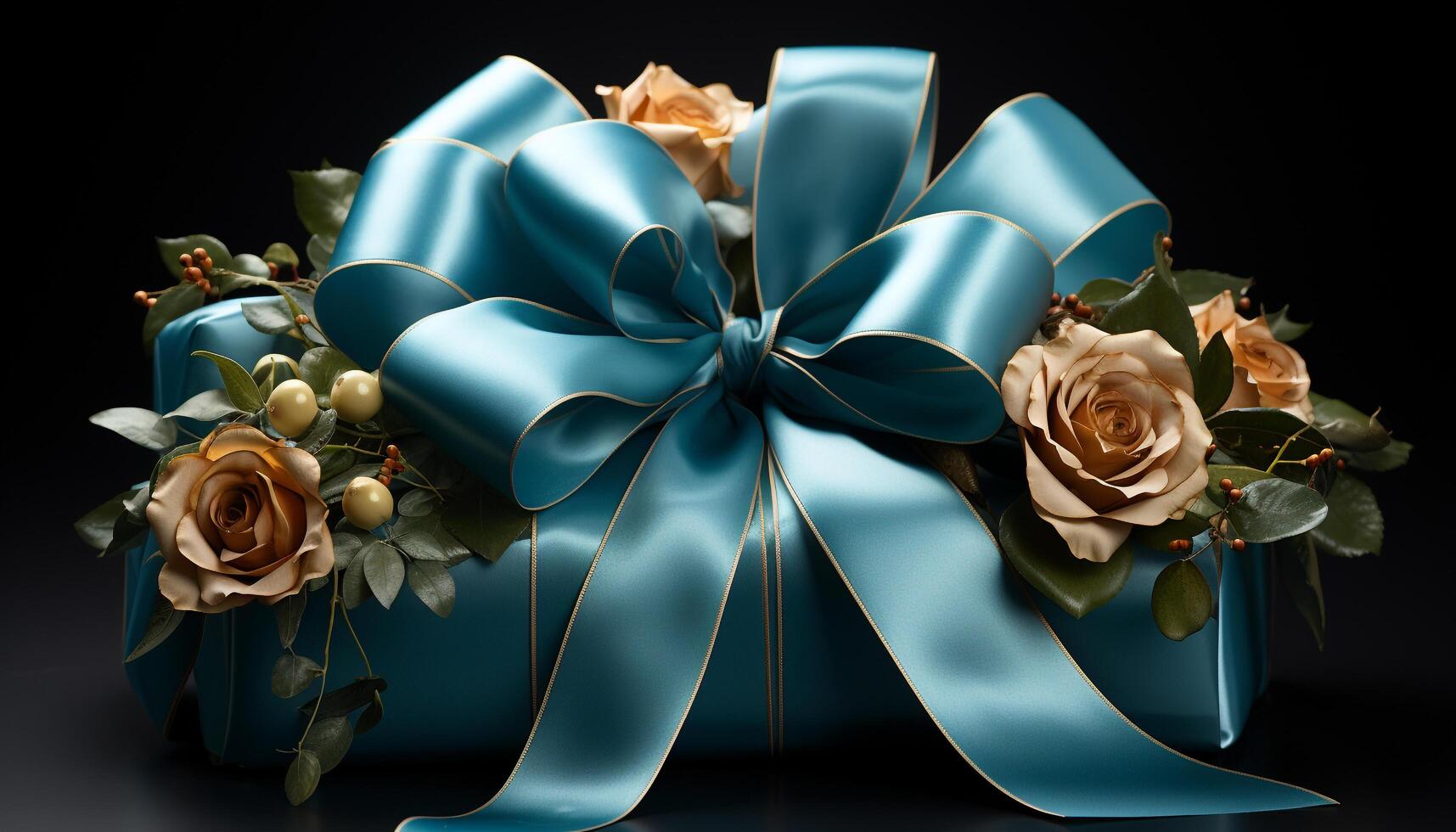 AI generated Romantic bouquet of flowers, a perfect gift generated by AI photo