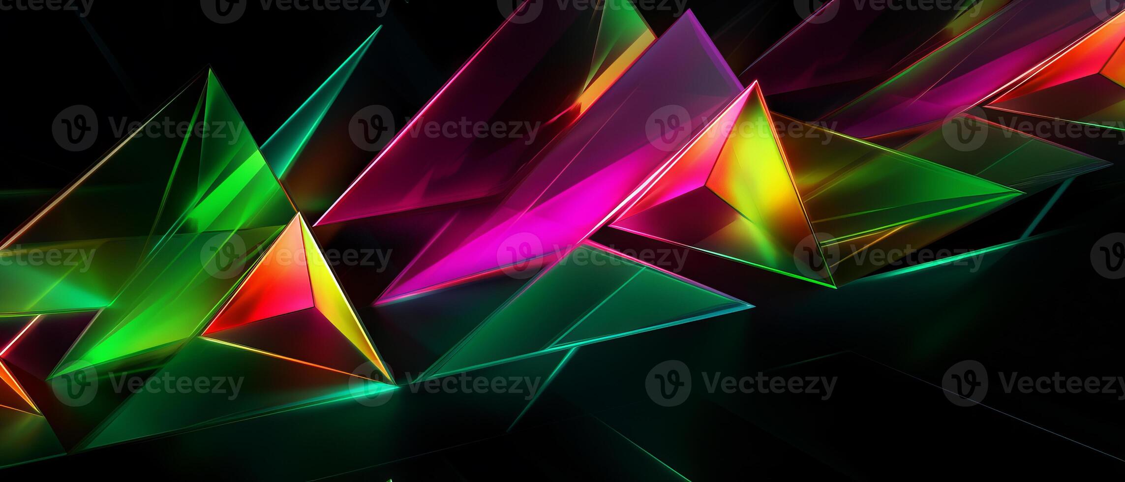AI generated Neon Prism Constellation on Black photo