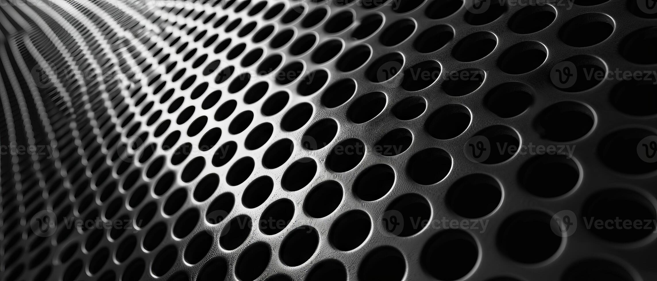 AI generated Close-up of Perforated Metal Texture photo