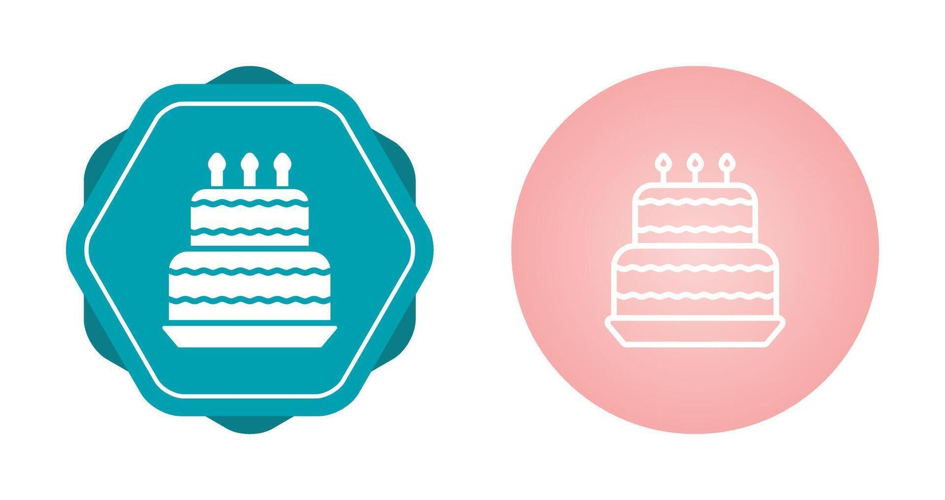 icono de vector de pastel de cumpleaños