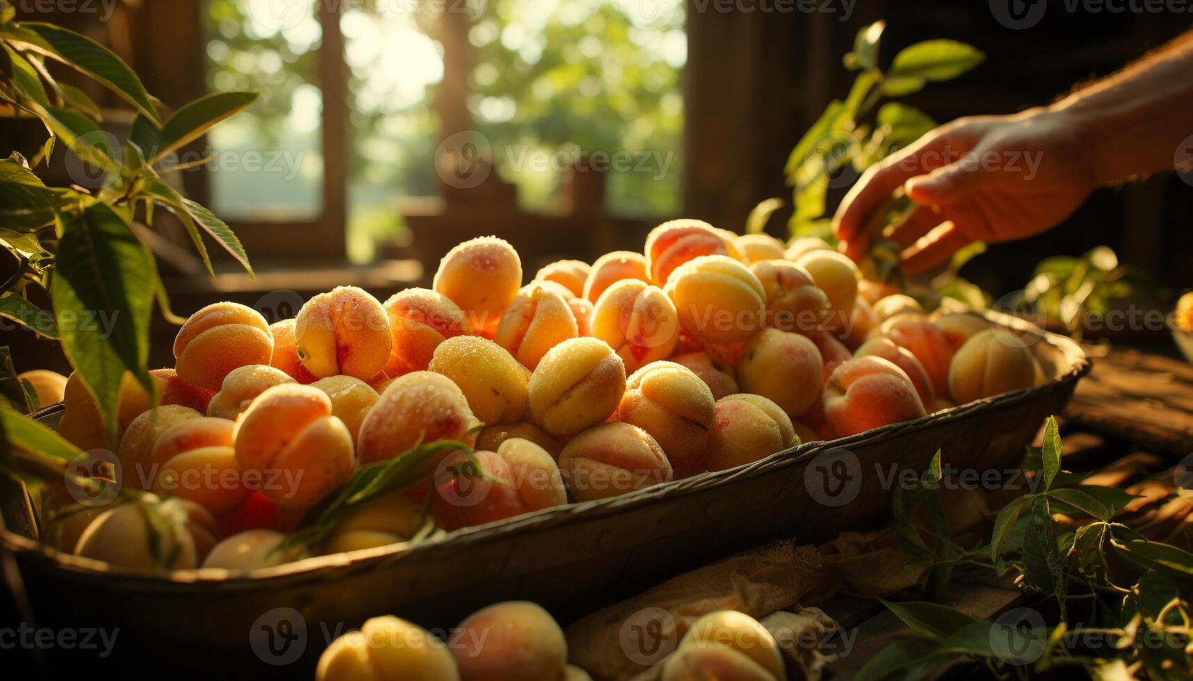 AI generated Ripe tomato, fresh from the organic vegetable garden generated by AI photo