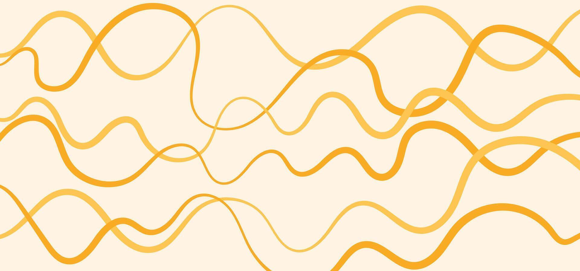 Pasta vector illustration.  Spaghetti background, abstract geometric pattern.  Wavy abstract pattern.