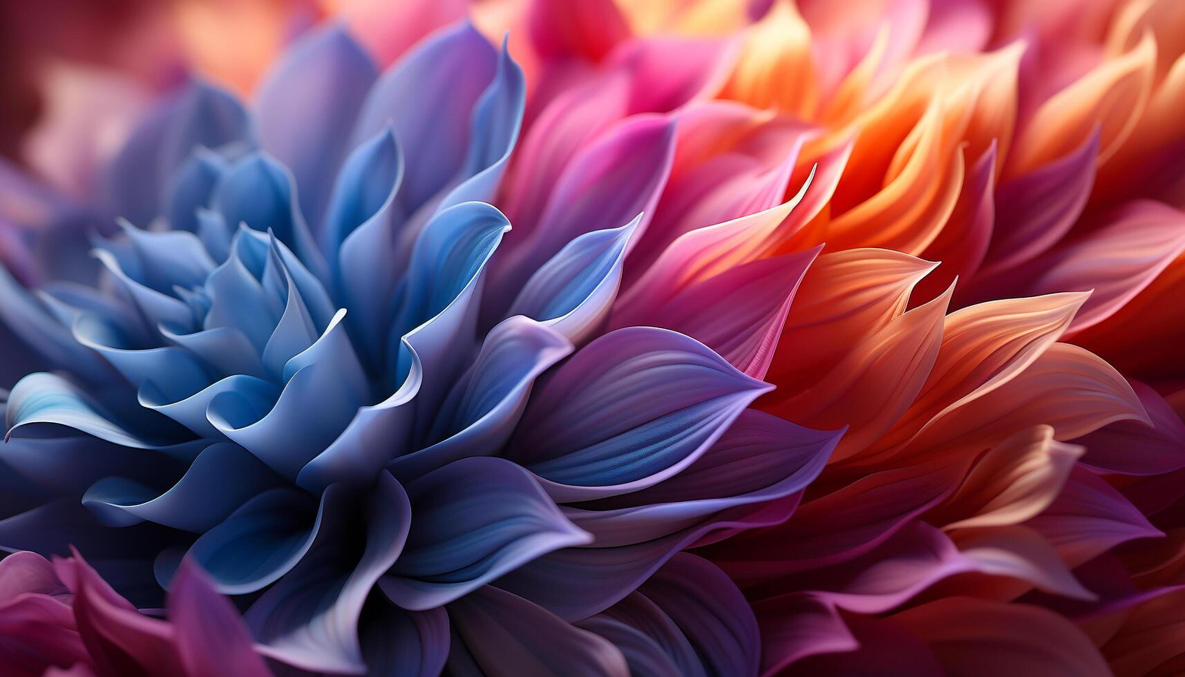 AI generated Vibrant colored flower petals create a beautiful backdrop generated by AI photo