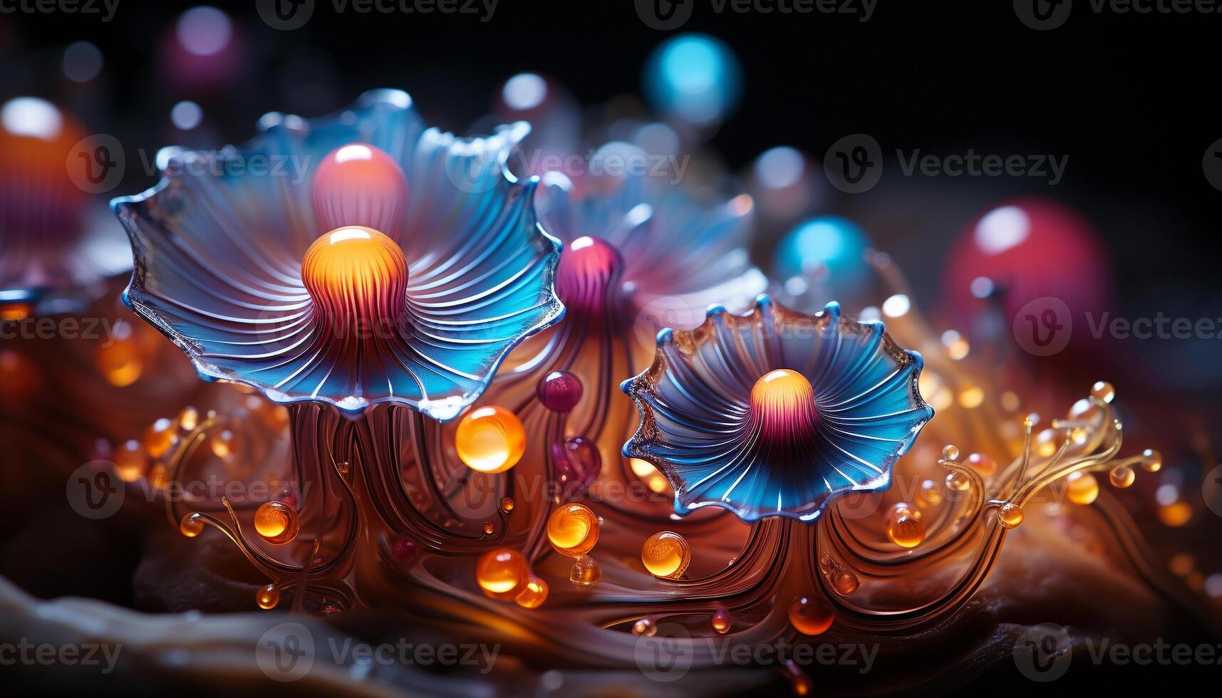 AI generated Close up of a multi colored fish in underwater reef generated by AI photo