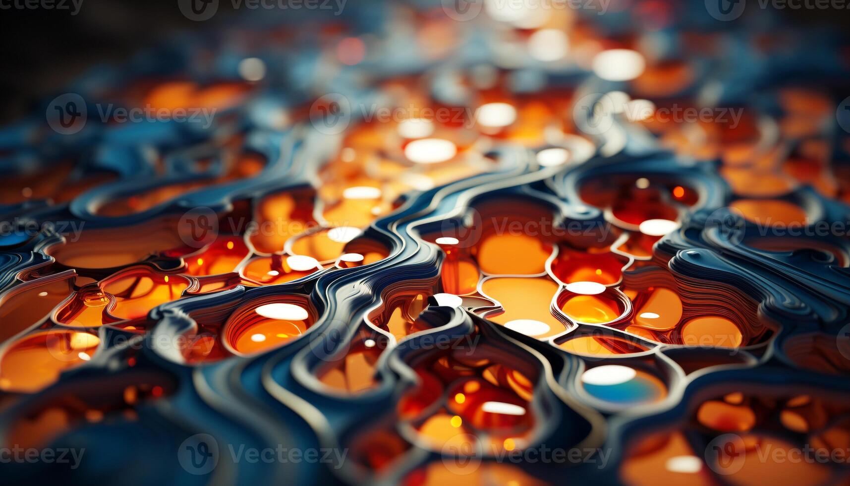 AI generated Abstract pattern of vibrant colors in close up generated by AI photo