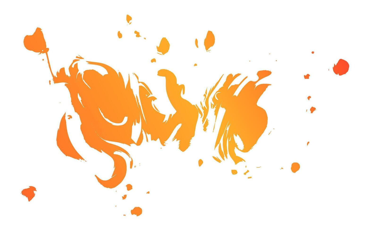 orange color splash vector illustration