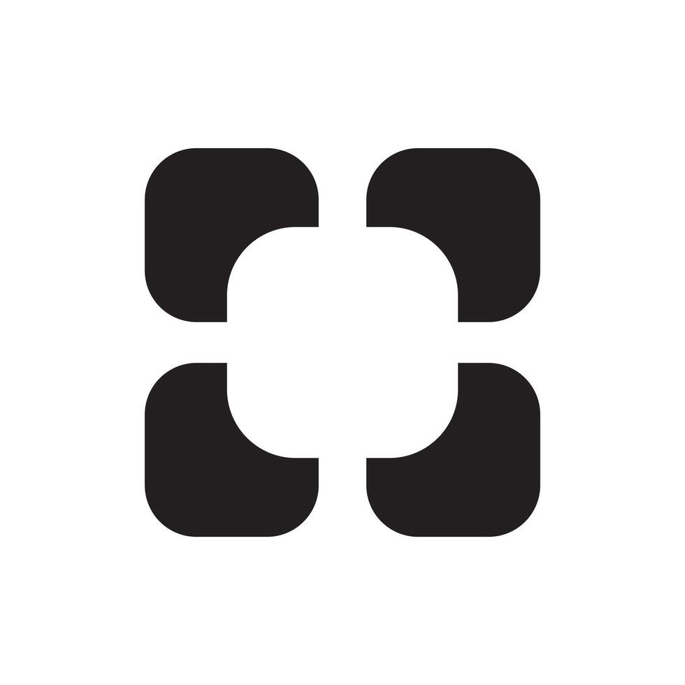 cuatro Ardilla formas negro colores icono. un arreglo de vistoso símbolos con redondo esquinas aislado en un blanco antecedentes. vector