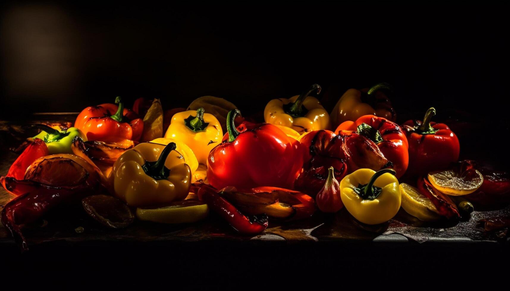 ai generado sano ensalada con vistoso vegetales escena generado por ai foto