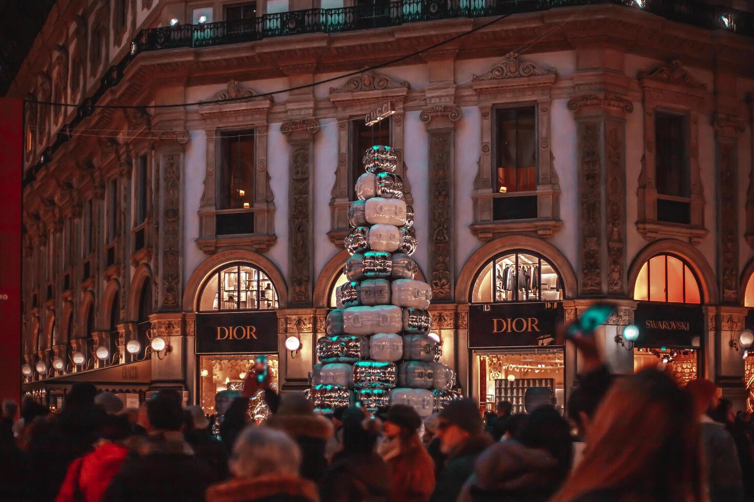 Galleria Vittorio Emanuele II. Christmas in Milan 2024 Shopping Events. Milan, Italy. 01.01.2024 photo