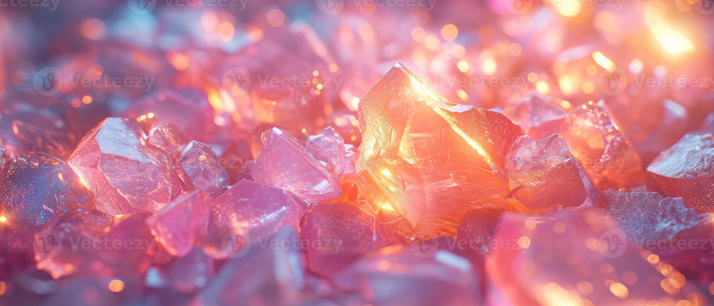 AI generated Sparkling Quartz Crystals photo